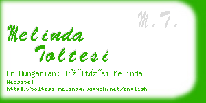 melinda toltesi business card